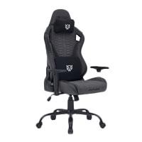 Esta es la imagen de silla gamer balam rush thunder max v7 / max 150 kg / soporte lumbar y reposacabezas / nylon transpirable / piston clase 4 / inclinacion 180° / reposabrazos 2d / gris / br-940740