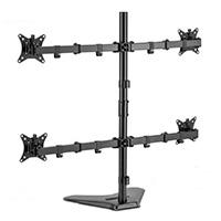 Esta es la imagen de soporte acteck enforce zone-b sm445 / para escritorio / 4 monitores / 17-32 pulg / max 9 kg por brazo / vesa 75-100 mm / organizador de cables / negro / ac-939669