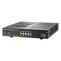 Esta es la imagen de switch hpe aruba jl258a 2930f 8g poe 125w y 2 sfp 1/10ge administrable l3