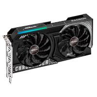 Esta es la imagen de tarjeta de video asrock amd radeon rx 9060 xt challenger oc/8gb gddr6/pcie 5.0 x 16/128 bits/boost clock 3290 mhz/dual fan con indicador led/1 hdmi 2.1/2 displayport 2.1/resolucion max 8k