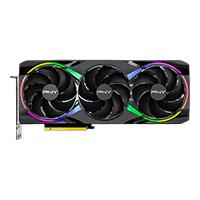 Esta es la imagen de tarjeta de video pny nvidia rtx 5080 argb tripl fan oc / 16gb gddr7 / pcie 5.0 x16 / gama alta/ gamer