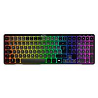 Esta es la imagen de teclado acteck techno pro ti790 / multidispositivo inalambrico dual / 108 teclas / usb - 2 bt - 2.4 ghz / mecanico / multimedia / iluminacion rgb / recargable / win + mac / negro / ac-940061