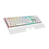 Esta es la imagen de teclado gamer balam rush dominate expert gk979i / dual recargable / usb c - bt dongle / multidispositivos / rgb / 105 teclas / español / ergonomico / mecanico / win- ios - android/ blanco / br-940399
