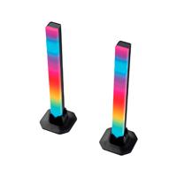 Esta es la imagen de torre de iluminacion gamer balam rush splendor glow it3000 / iluminacion personalizable 270° /  app - control remoto - botones / 36 leds por barra / rgb inmersivo / negro /br-942331