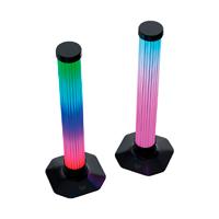 Esta es la imagen de torre de iluminacion gamer balam rush splendor glow it5000 / iluminacion personalizable 360° /  app - control remoto - botones / 72 leds por barra / rgb inmersivo / negro / br-942324