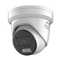 Esta es la imagen de turret ip 4 megapixel hikvision / lente 2.8 mm / 40 mts ir / exterior ip67 / micrófono y bocina integrado (audio de dos vías) / darkfighter / poe / luz estroboscopica / onvif / micro sd / 4 analític