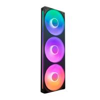 Esta es la imagen de unidad de ventilador monocasco nzxt f360 rgb core /negro/360mm con 3 ventiladores rgb de 120mm / control de velocidad e iluminación /alta presión estática y flujo de aire /8 led argb/rf-u36hf-b1