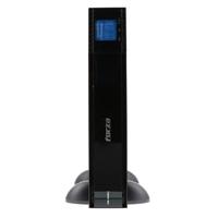 Esta es la imagen de ups doble conversion en linea forza fdc-1511rul con capacidad de 1500va/1350w fp 0.9 4 salidas onda senoidal pura torre 120v negro