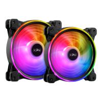 Esta es la imagen de ventilador adata xpg hurricane 140mm argb pwm 700 1800 rpm negro (hurricane140argbpwm-bkcww)