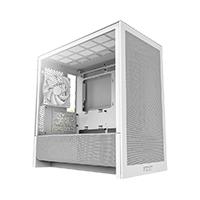 Esta es la imagen de gabinete nzxt h3 flow / blanco / vidrio templado / mini torre/ micro-atx /gamer