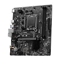 Esta es la imagen de mb msi h610 intel s-1700 14a gen/2xddr4 64max 3200mhz/pcie 4.0/hdmi/dp/2xusb 3.2/m.2/micro atx/gama basica