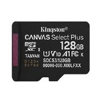 Esta es la imagen de memoria flash micro sd kingston sdxc canvas select plus 128gb 150mb/s uhs-i u1 v10 sin/adaptador (sdcs3/128gbsp)