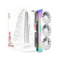 Esta es la imagen de tarjeta de video xfx mercury rx 9070 xt magnetic air white/ rgb/16gb/ gddr6/ pcie 5.0/256 bit/gama alta