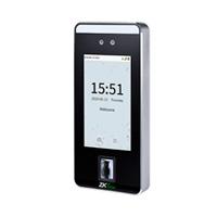 Esta es la imagen de control de acceso y asistencia facial zkteco speedface-v5l p / visible light / 6000 rostros / 3000 palmas / 6000 huellas / 10000 tarjetas id 125khz / 200000 eventos / verificacion por codigo qr