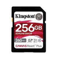 Esta es la imagen de memoria flash sd kingston sdxc canvas react plus 256gb 280r/150w uhs-ii u3 v60 sdr2v6/256gb