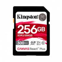 Esta es la imagen de memoria flash sd kingston sdxc canvas react plus 256gb 300r/260w uhs-ii u3 v90 (sdr/256gb)