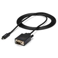 Esta es la imagen de cable usb-c a vga de 2m - 1920x1200 - negro - startech.com mod. cdp2vgamm2mb