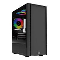 Esta es la imagen de gabinete gamer balam rush nyx gi730 / mini torre / micro atx - mini itx / 3 ventiladores rgb incluidos / bahia para hdd - ssd / panel lateral de cristal templado / negro / br-936095