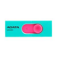 Esta es la imagen de memoria adata 32gb usb 2.0 uv220 retractil azul-rosa (auv220-32g-rgnpk)