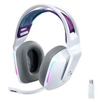 Esta es la imagen de audifonos gaming logitech g733 lightspeed rgb inalambrico recargable hasta 29hrs de uso blanco