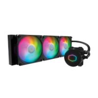 Esta es la imagen de disipador de enfriamiento liquido cooler master ml360l v2/negro/argb
