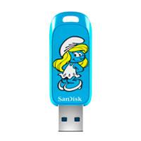 Esta es la imagen de memoria sandisk 256gb usb 3.2 smurfs pitufina lectura 130mb/s sdczis-256g-g46