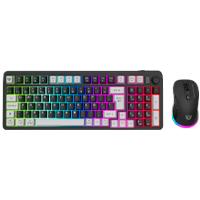 Esta es la imagen de kit gamer balam rush squad conquest pro kg525 / teclado y mouse / dual / dongle usb - bt / español / 97 teclas / recargable / iluminacion rgb / win / optico / 7200 dpi ajustable / negro / br-940429