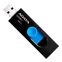 Esta es la imagen de memoria adata 64gb usb 3.2 uv320 retractil negro-azul (auv320-64g-rbkbl)