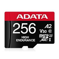 Esta es la imagen de memoria adata micro sdxc/sdhc 256gb uhs-i videovigilancia 24/7 100mb/85mb 4k clase 10 u3 v30 a2 c/adaptador ausdx256gui3v30sha2-ra1