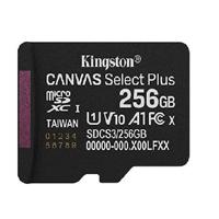 Esta es la imagen de memoria flash micro sd kingston sdxc canvas select plus 256gb 150mb/s uhs-i u1 v10 sin/adaptador (sdcs3/256gbsp)
