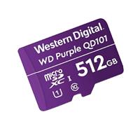 Esta es la imagen de memoria wd purple sc qd101 micro sdxc 512gb videovigilancia 24/7 clase 10 u1 lect 50mb/s esc 40mb/s wdd512g1p0c