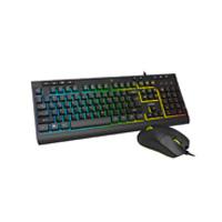 Esta es la imagen de kit acteck creator aurean pro mk477g / teclado y mouse / alambrico / iluminacion led / 105 teclas / anti-gosting / multimedia / optico / 8000 dpi ajustable / 7 botones / negro / ac-936750