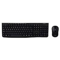 Esta es la imagen de kit acteck creator prime mk255 / teclado y mouse / inalambrico / membrana / multimedia / 105 teclas / optico / 1600 dpi / 3 botones scroll / negro / ac-939935