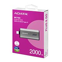 Esta es la imagen de unidad de estado solido externo 2tb adata sc750 portatil usb tipo c negro windows mac linux android ps4/5 xbox series x s (sc750-2000g-ccbk)