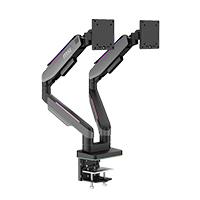 Esta es la imagen de soporte para monitor  msi mpg mt201dr doble monitor color negro tamaño de pantalla 17a 49 pul. max peso 20 kg rgb