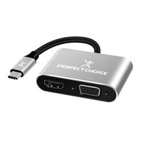 Esta es la imagen de adaptador de usb tipo c a hdm1 / vga perfect choice