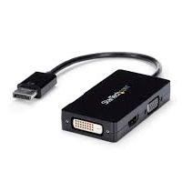 Esta es la imagen de adaptador de video displayport a vga dvi o hdmi - convertidor a/v 3 en 1 para viajes - 1080p - 1920x1200 - startech.com mod. dp2vgdvhd