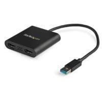 Esta es la imagen de adaptador de video externo - tarjeta de video externa usb 3.0 a 2 puertos hdmi 4k a 30hz para 2 pantallas - compatible con windows - startech.com mod. usb32hd2