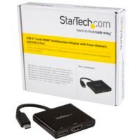 Esta es la imagen de adaptador multifuncion usb-c a 4k con entrega de potencia y puerto usb-a - replicador de puertos de viajes usb-c para laptop - startech.com mod. cdp2hduacp