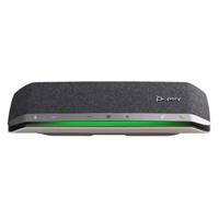 Esta es la imagen de altavoz manos libres hp poly 77p36aa sync40 / version microsoft teams altavoz portatil conectividad usb-a-usb-c y bluetooth alcance de microfono 2.5 metros ip64 bateria hasta 30 horas