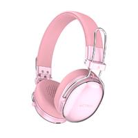 Esta es la imagen de audifonos acteck luxe chic hp710 / diadema / inalambricos / bt 5.4 / microfono omnidireccional / 20 hz a 20 khz / bateria 30 hrs / cancelacion de ruido hibrido / rosa / ac-940900