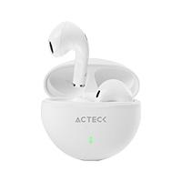 Esta es la imagen de audifonos acteck sense ep230 / inalambricos / bluetooth / control tactil / proteccion ipx4 contra salpicaduras / blanco / ac-935111