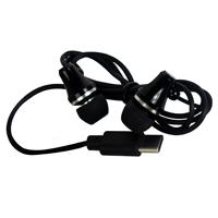 Esta es la imagen de audifonos alambricos conector tipo c perfect choice glissando - negro