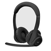 Esta es la imagen de audifonos diadema logitech zone 300 inalambricos bluetooth recargable type c negro