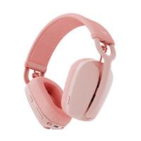 Esta es la imagen de audifonos diadema logitech zone vibe 100 inalambricos recargables control de audio rosa