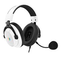 Esta es la imagen de audifonos gamer balam rush aviator expert ha777 / alambricos usb- 3. 5 mm / diadema / pc - disp. moviles - consola / microfono omnidireccional / iluminacion rgb / sonido estereo / blanco / br-941150