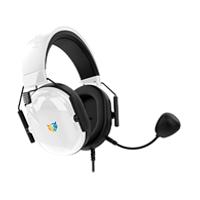 Esta es la imagen de audifonos gamer balam rush aviator level ha757 / diadema alambrica / pc - disp moviles - consolas / sonido estereo / microfono omnidireccional / rgb personalizable / blanco / br-941174