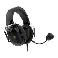 Esta es la imagen de audifonos gamer balam rush aviator level ha757 / diadema alambrica / pc - disp moviles - consolas / sonido estereo / microfono omnidireccional / rgb personalizable / negro / br-941167