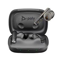 Esta es la imagen de audifonos hp poly 7y8h3aa free 60 uc / auriculares inalambricos con anc bluetooth adaptador usb-a bt700 estuche de carga bsico duracion de bateria hasta 16 hrs carga rpida color negro