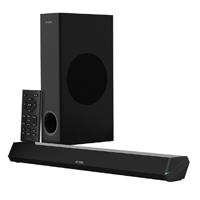 Esta es la imagen de barra de sonido acteck dynamic trim bs670 / subwoofer / sonido estereo / 70 w rms / bluetooth + hdmi arc + optico + aux 3.5mm + usb / led indicador / control incluido / negro / ac-935913